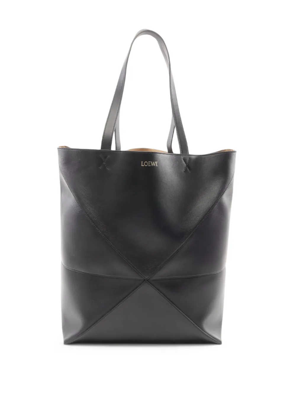 Loewe Pre-Owned 2010-2025 Large Calfskin Puzzle Fold tote bag | Black | Image 1