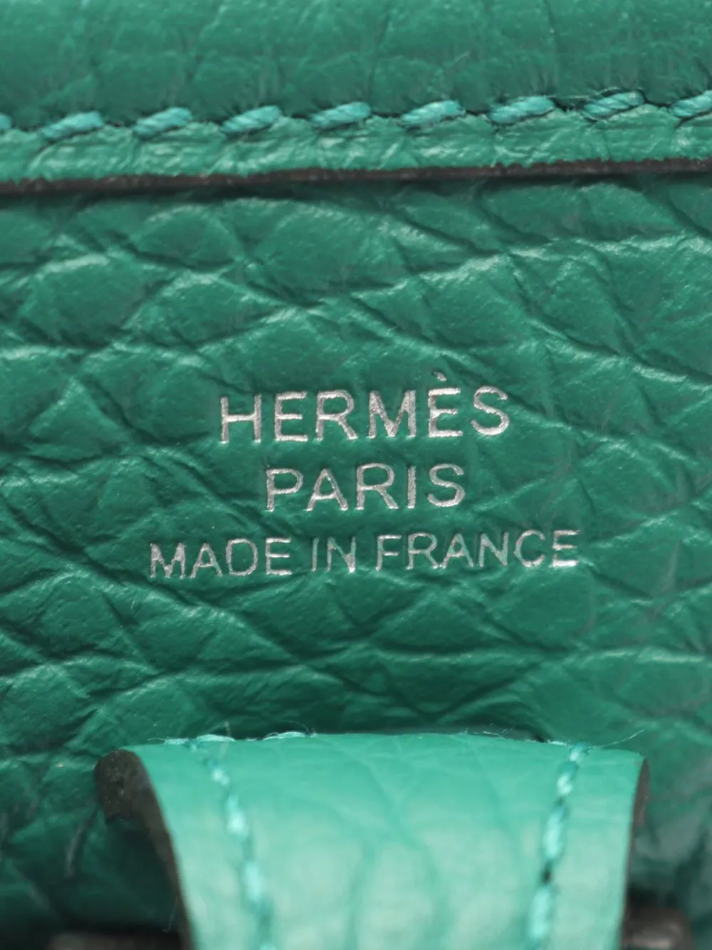 Pre-owned Hermes 2024 Clemence Evelyne Amazone Tpm Crossbody Bag In Green