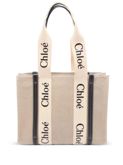 Chloé Pre-Owned 2010-2025 Medium Canvas Woody tote bag