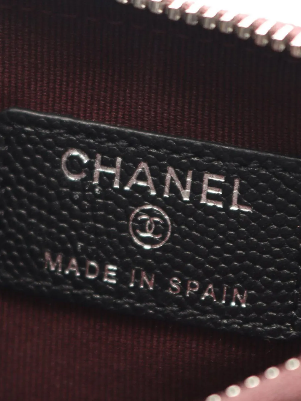 Pre-owned Chanel 2021-2025 Cc Quilted Caviar Coin Pouch In Black