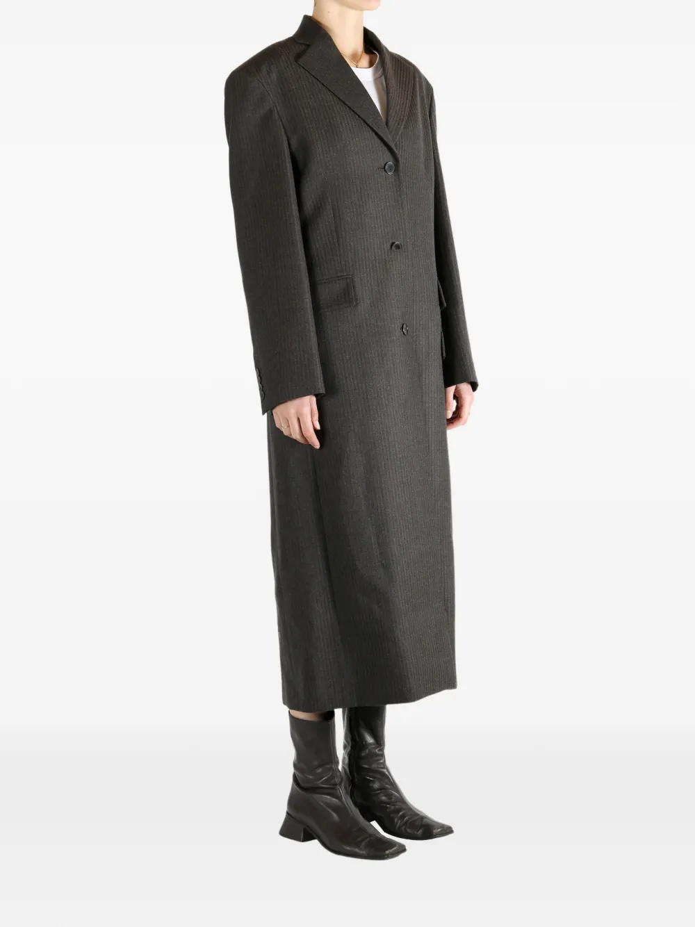 Calvin Klein button pockets coat Grijs