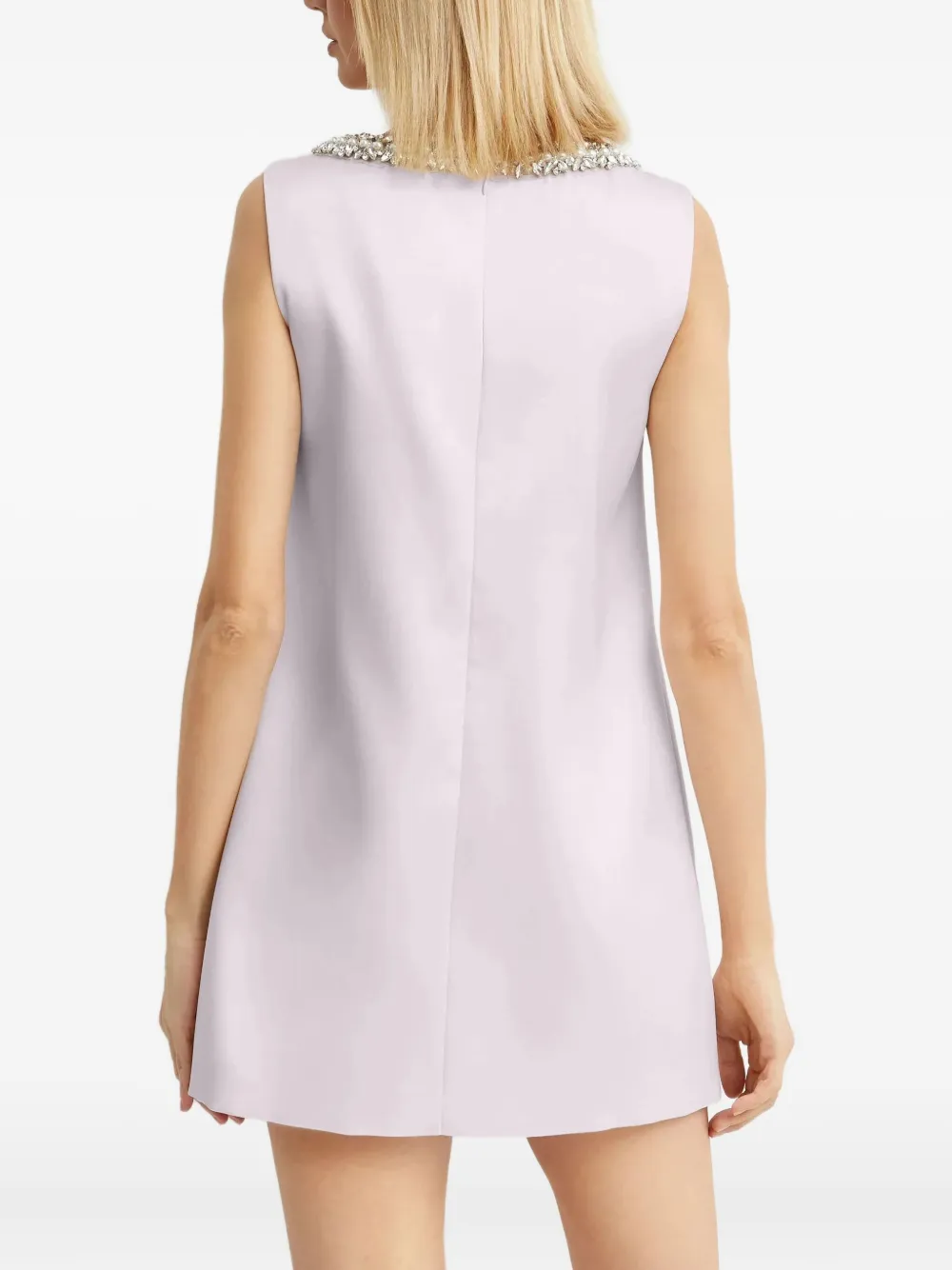 Self-portrait Crystal-embellished Bow Mini Dress In Pink