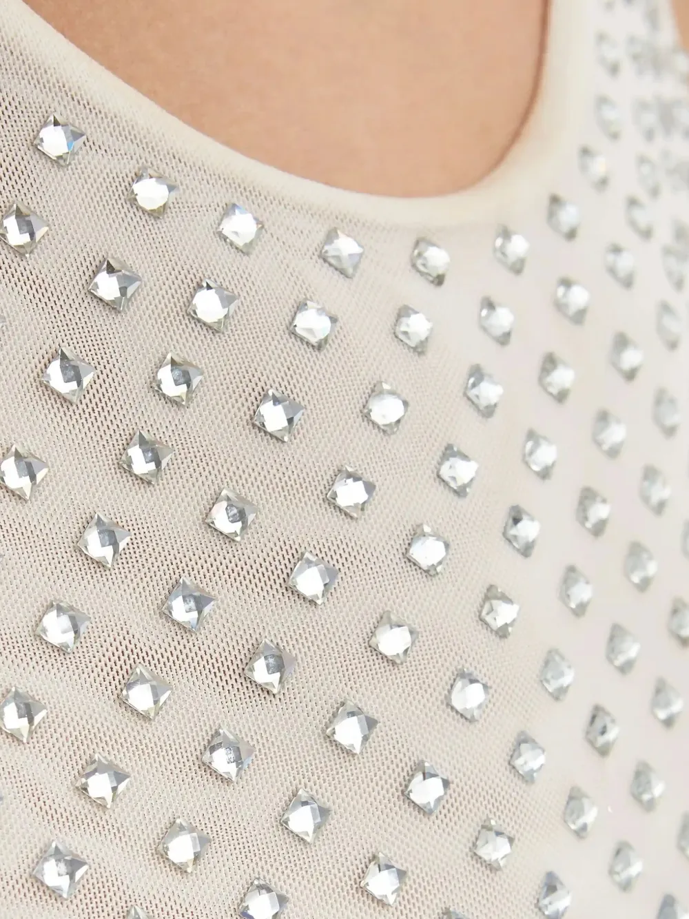 Self-portrait Crystal-embellished Maxi Dress In White