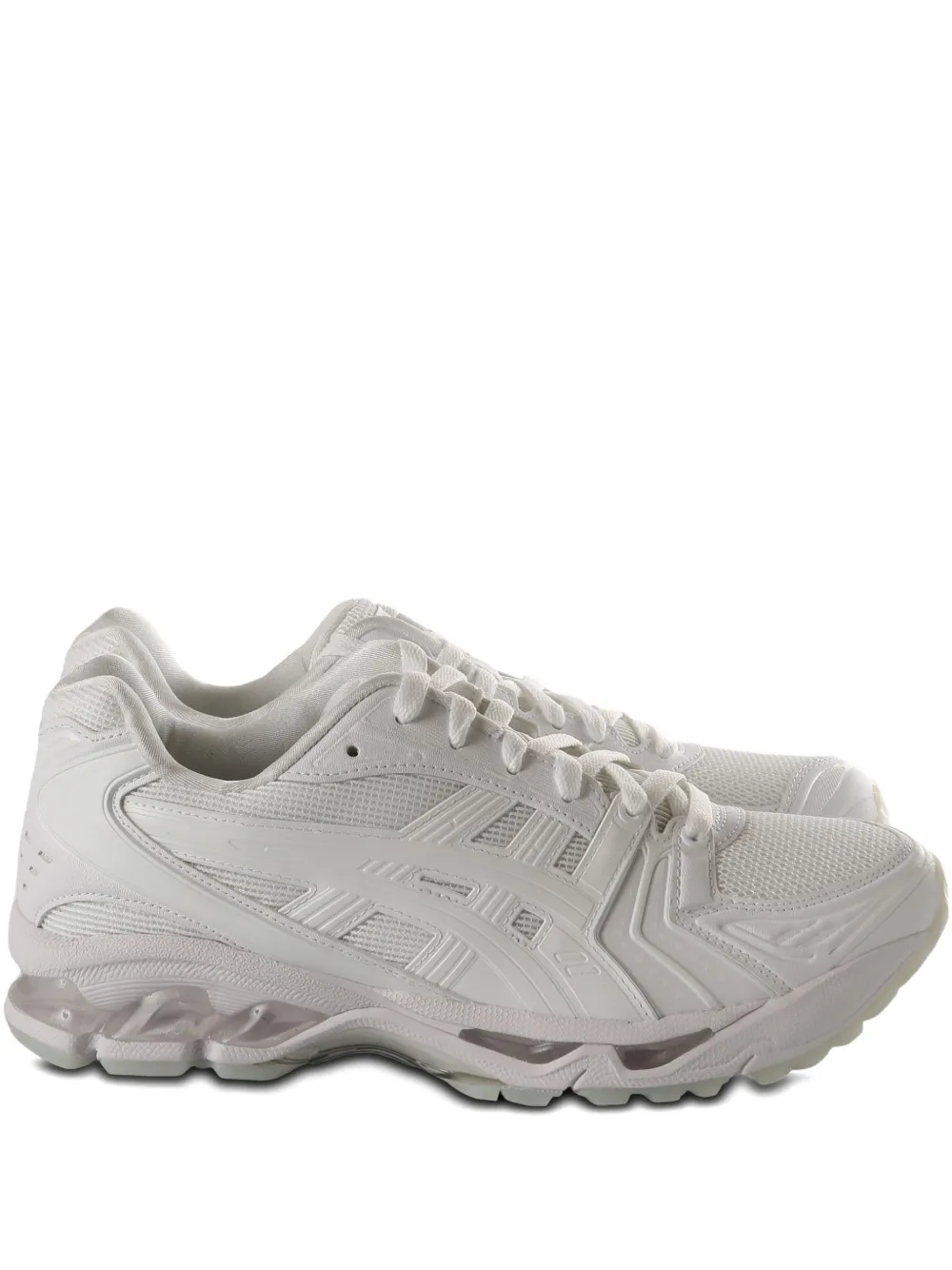 Asics Logo Detail Leather Sneakers In White