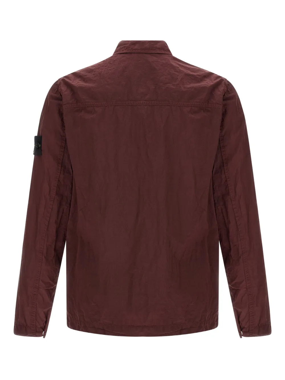 Stone Island wrinkled logo badge shirt - Rood