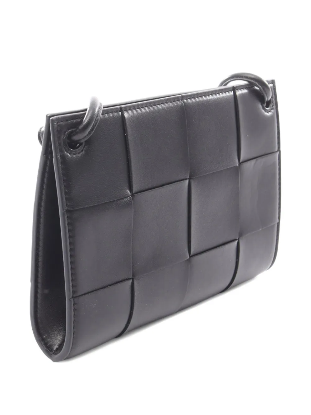 Pre-owned Bottega Veneta 2012-2025 Mini Nappa Maxi Intrecciato Crossbody Bag In Black