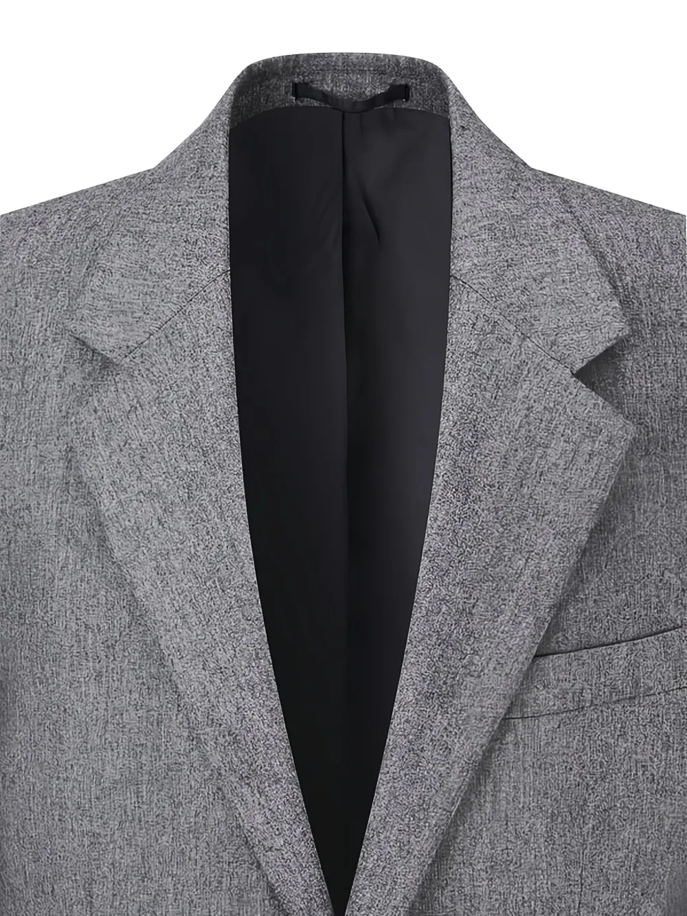 Man On The Boon. Notched-lapel Buttoned Blazer In Gray