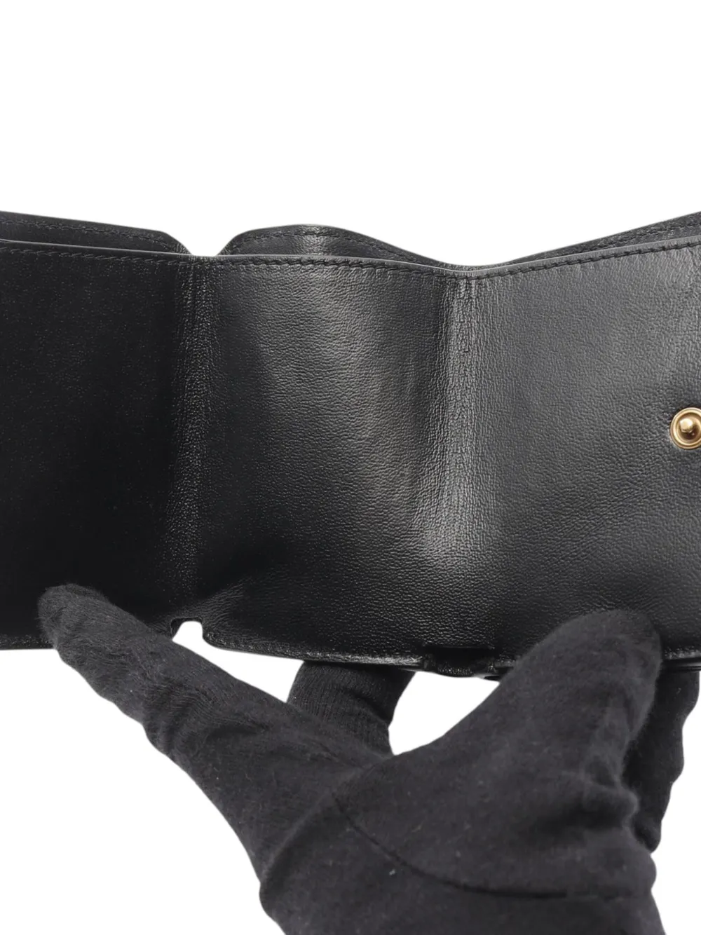 BALENCIAGA Pre-owned 2018-2025 Mini Leather Cash Wallet Small Wallets In Black