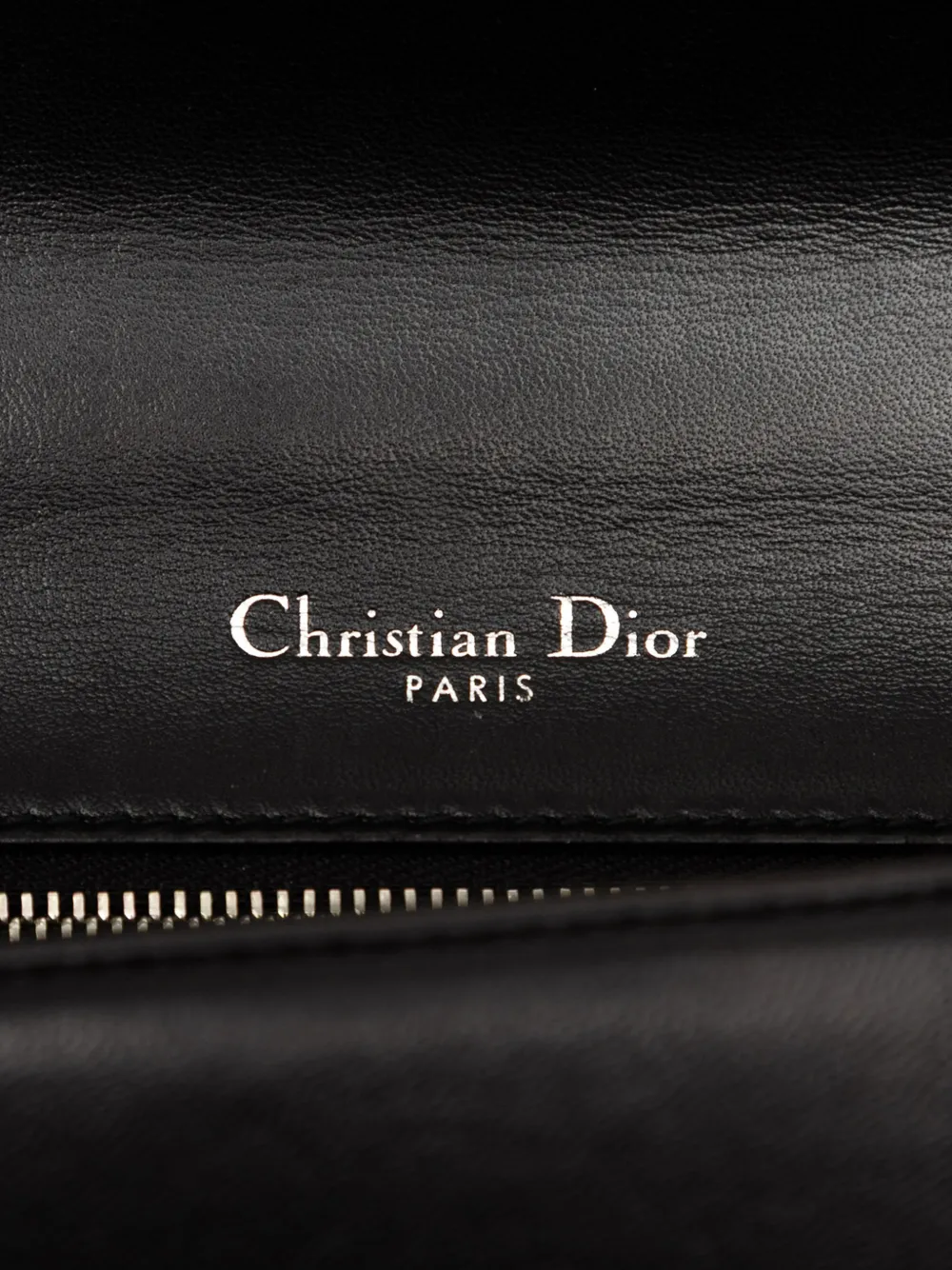 DIOR Pre-owned 2015 Small Lambskin Ama Flap Crossbody Bag In Black