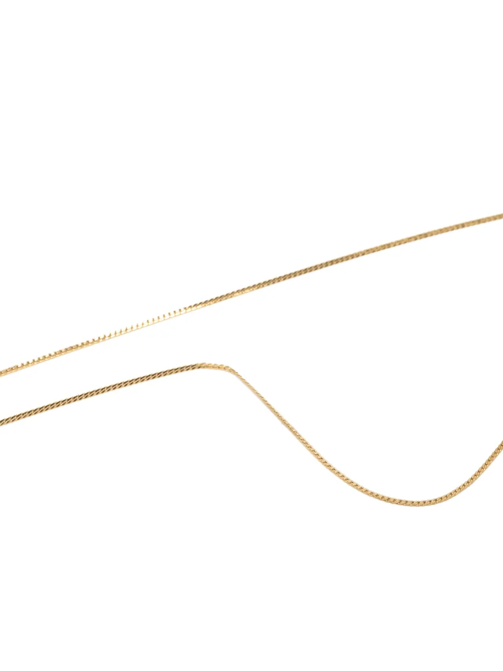 DIOR Pre-owned 2000-2025 Gold Plated Cd Logo Plate Pendant Necklace Costume Necklace