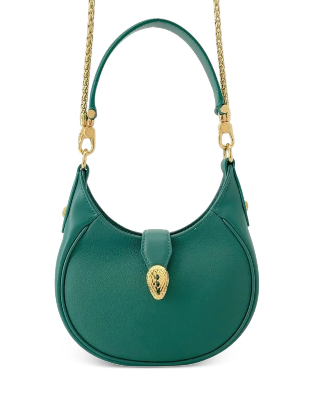 Bvlgari Pre-Owned 2010-2025 スモール レザー セルペンティ エリプス サッチェルバッグ - グリーン Bvlgari Pre-Owned 2010-2025 スモール レザー セルペンティ エリプス サッチェルバッグ - グリーン