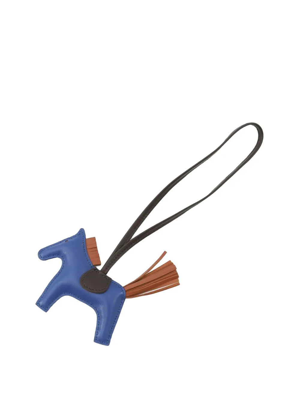 Hermès Pre-Owned 2022 Milo Lambskin Grigri Rodeo Horse Bag Charm PM key chain | Blue | Image 1