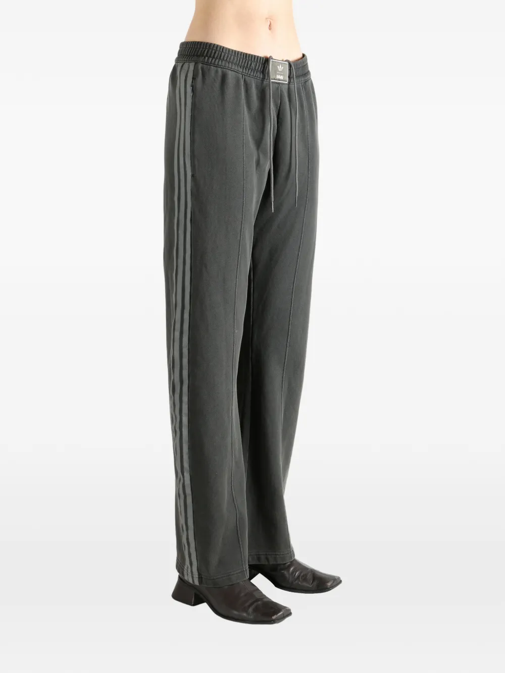 Adidas Originals Stripe-detail Track Pants In Green