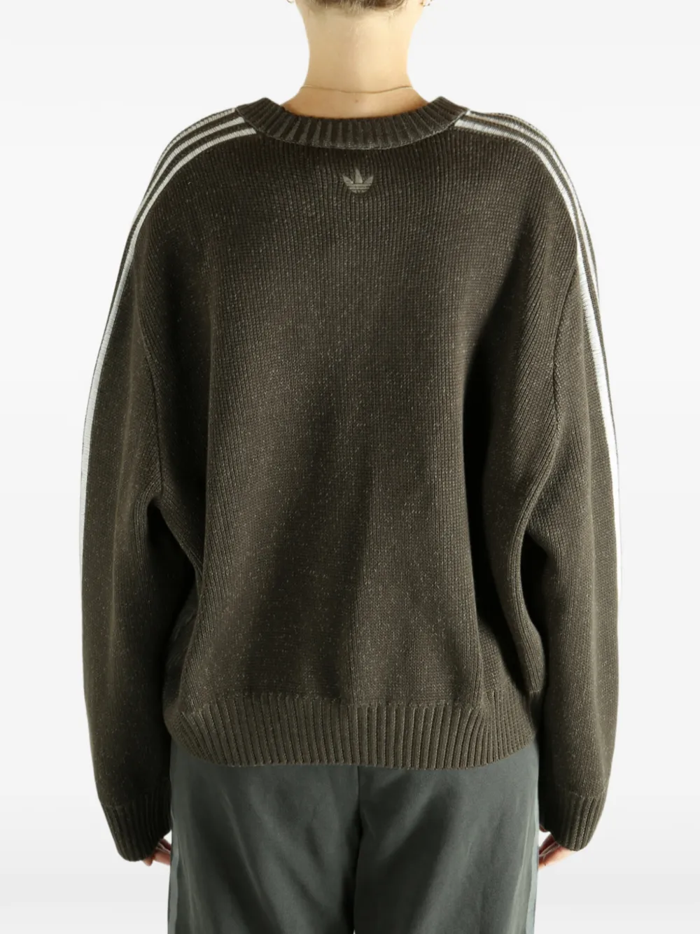 Stripe-Sleeve Sweater 