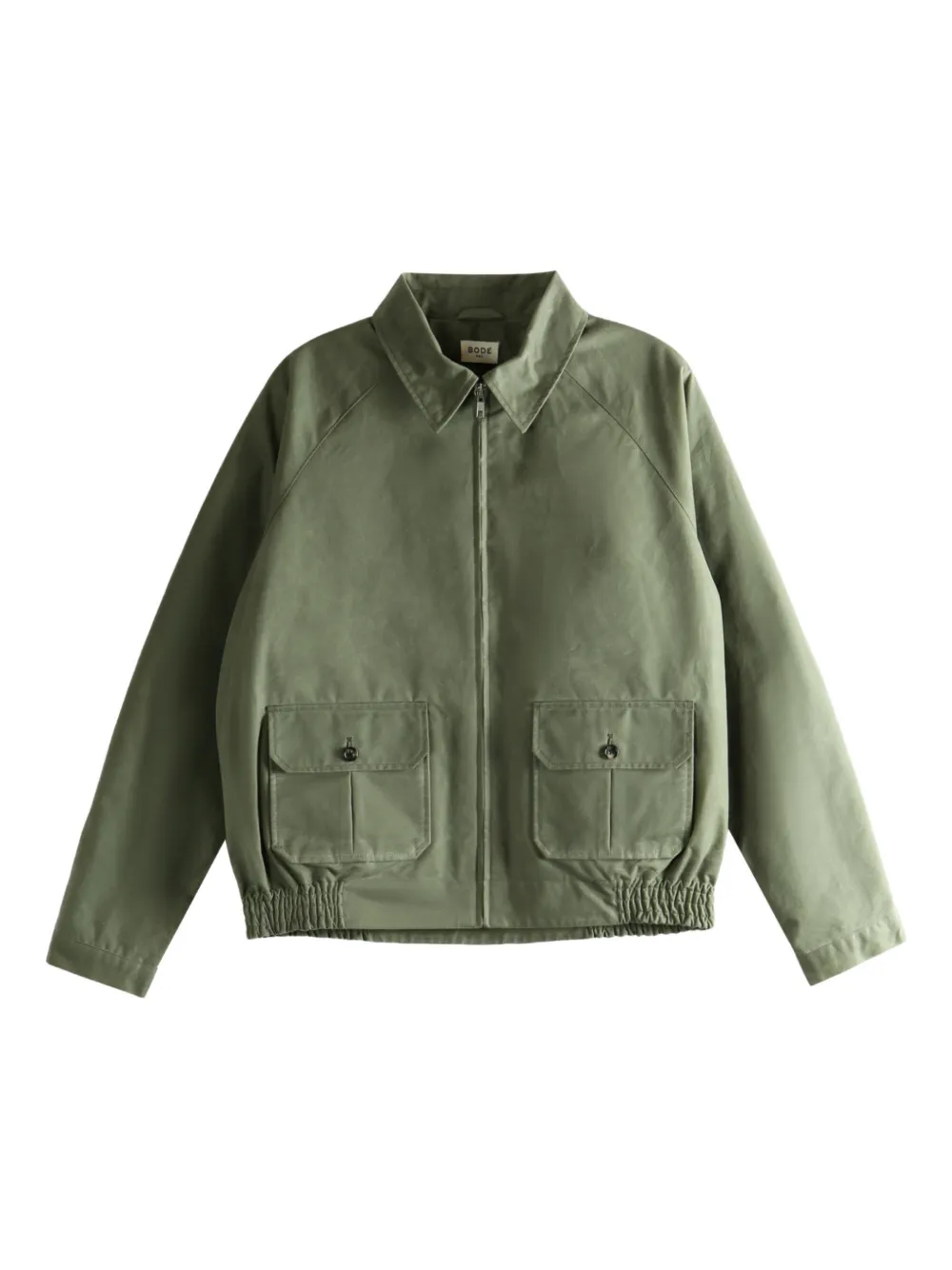 BODE waxed zip-up jacket | verde | Image 1