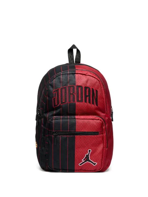Jordan striped-design logo-detail backpack