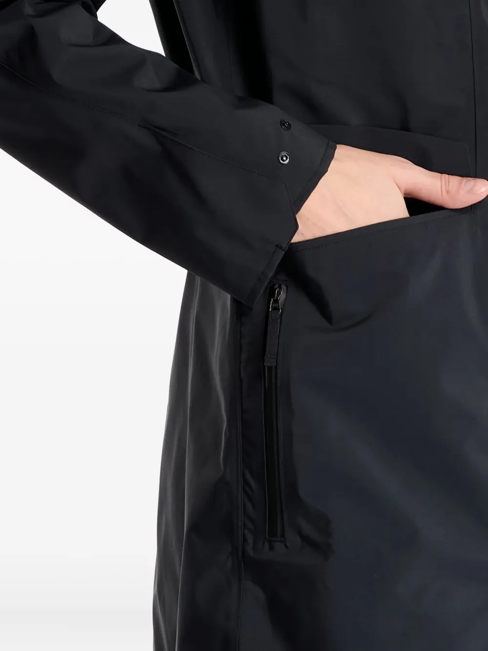 Poutnik By Tilak Zip-fastening Hooded Coat In Black