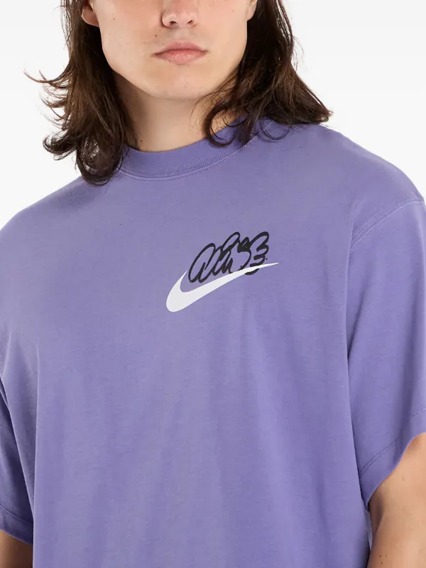 nike swoosh purple top