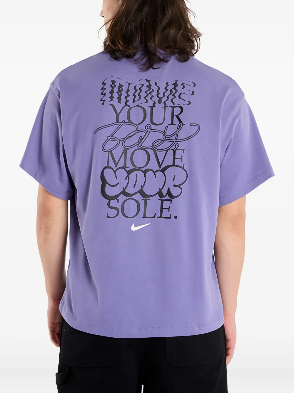 Nike T-shirt met Swoosh-print Paars