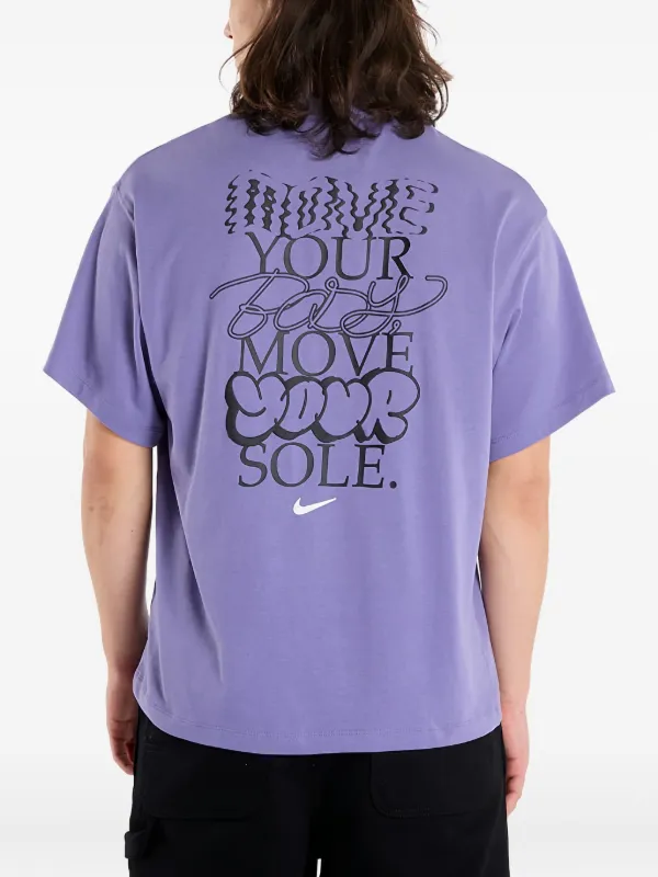 nike swoosh purple top