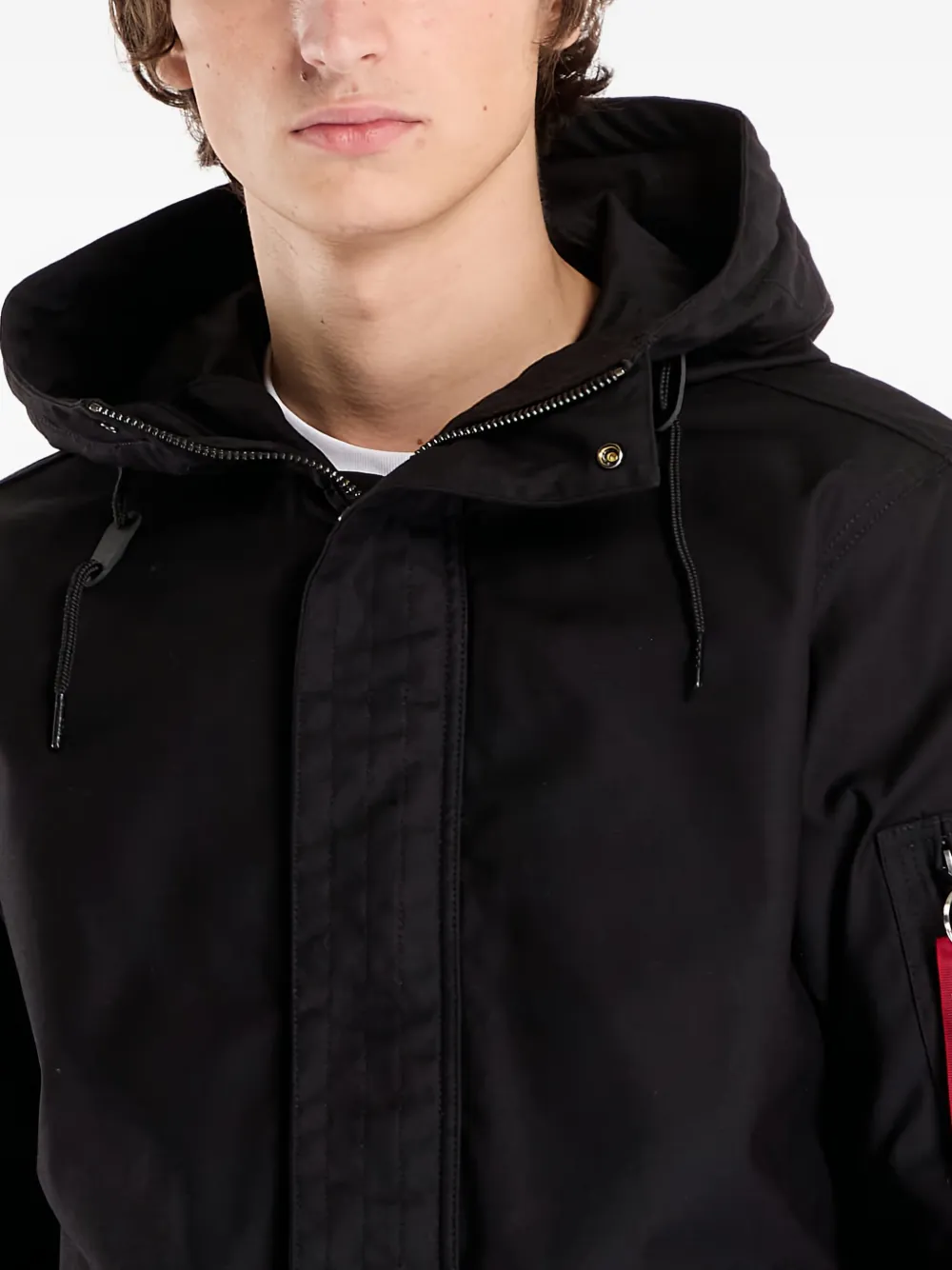 Alpha Industries Jack met rits en zak Zwart