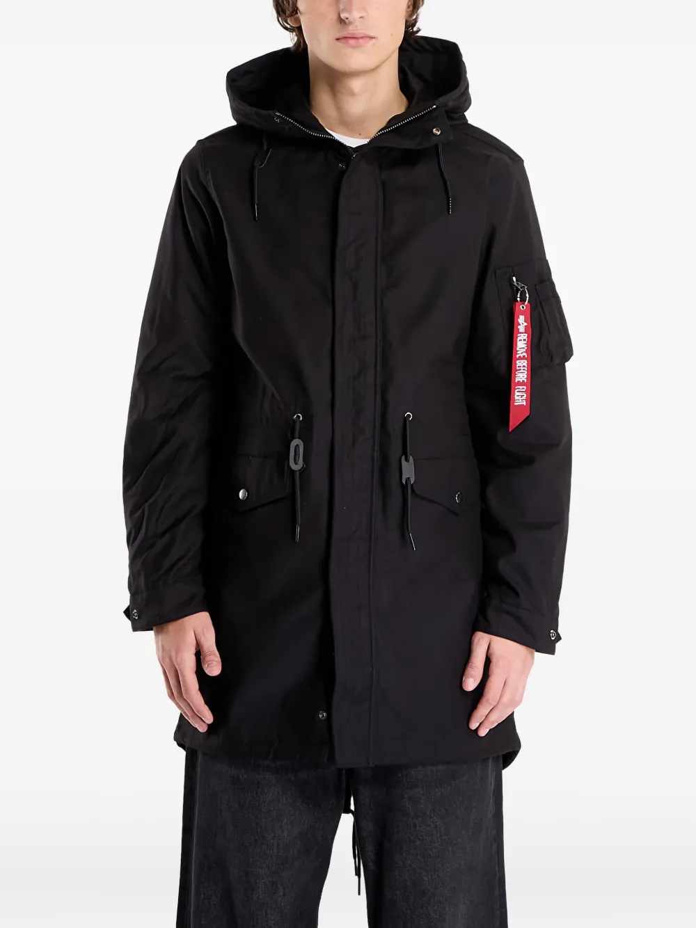 Alpha Industries zip-up pocket jacket - ブラック Alpha Industries zip-up pocket jacket - ブラック