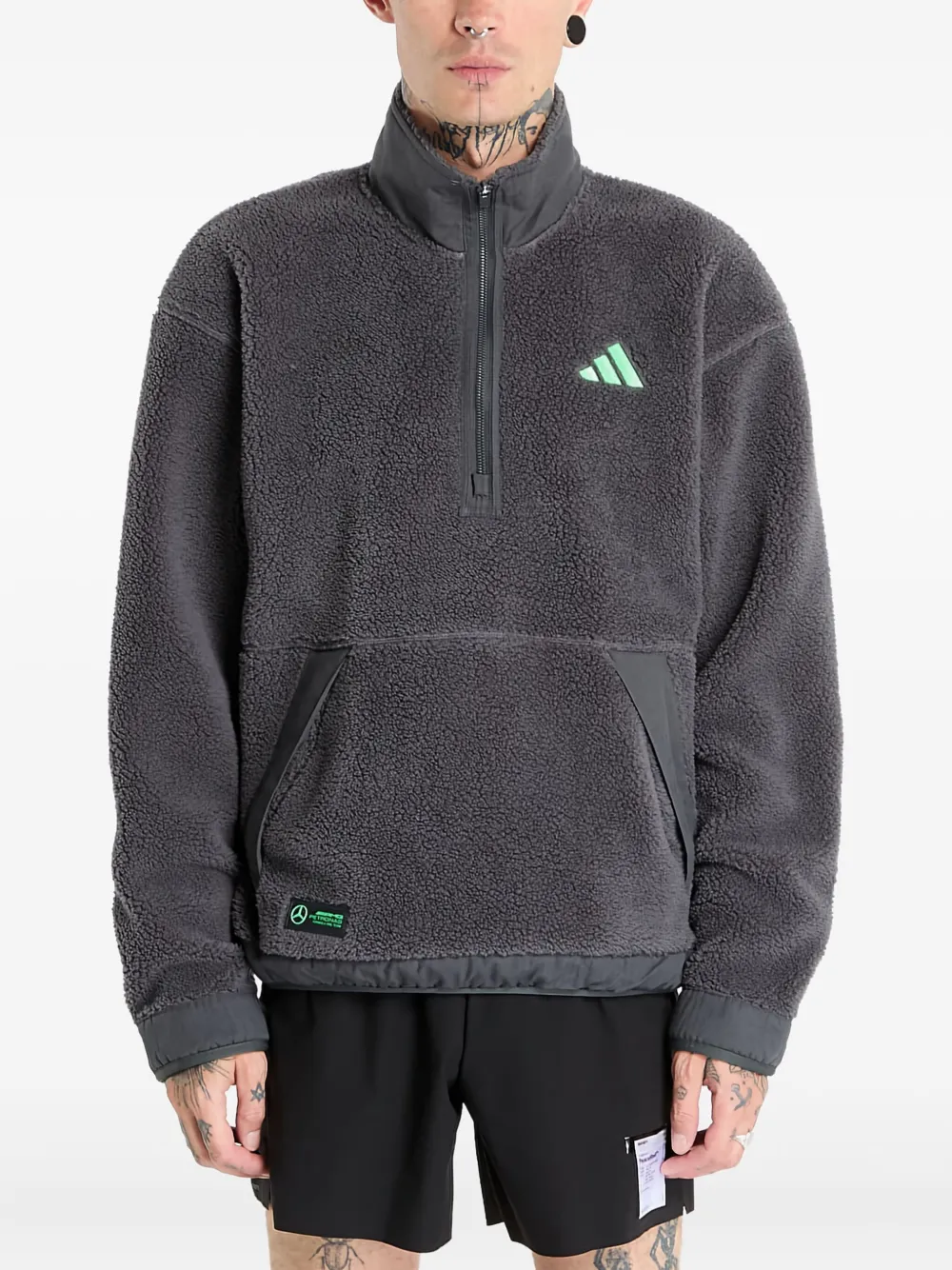 adidas Pullover mit Reißverschluss | Grau | Image 1