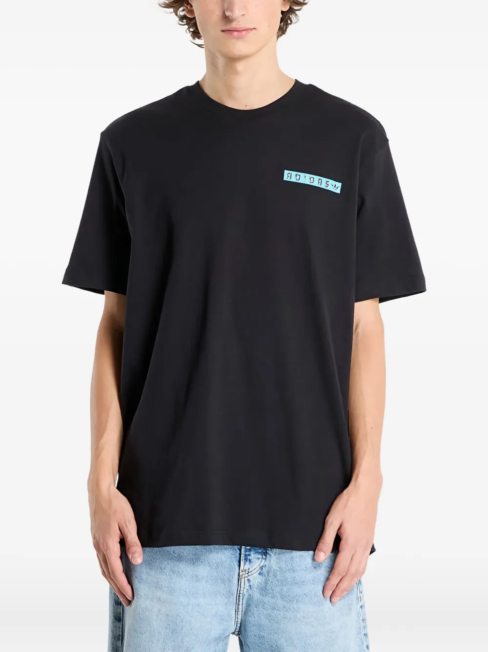 adidas T-shirt met logoprint Zwart