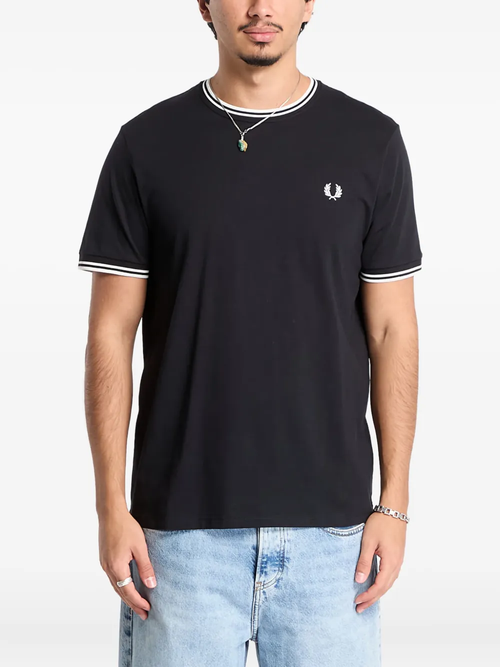 Fred Perry playera Tipped Twin | negro | Image 1