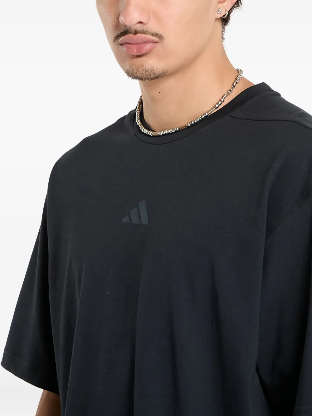 adidas T-shirt met logoprint Zwart