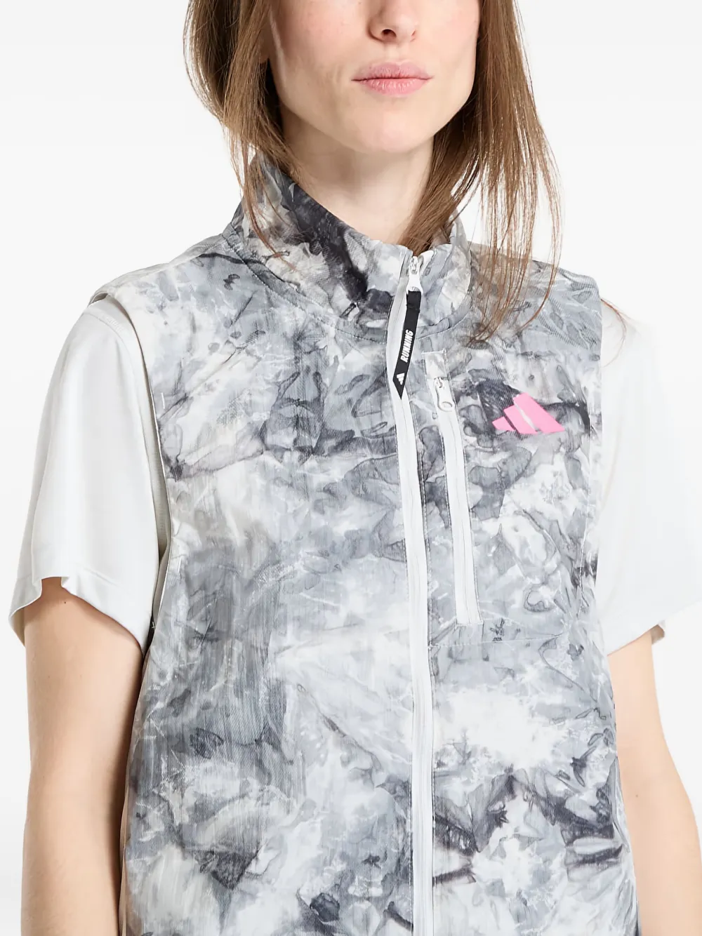 Adidas Originals Spray-dye-effect Gilets In White