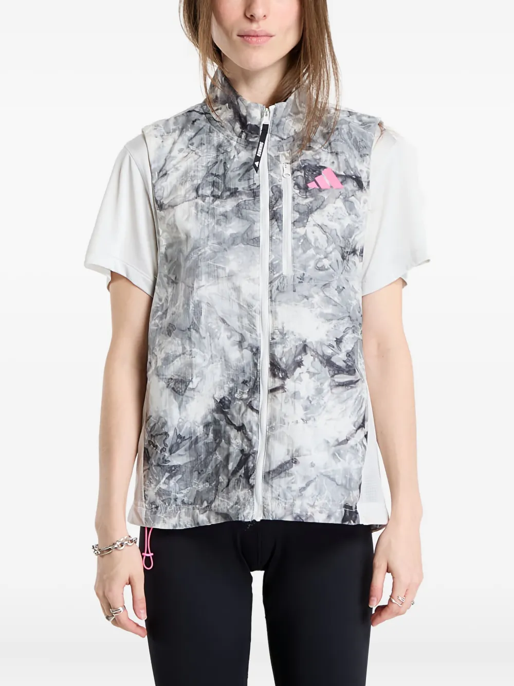 Adidas Originals Spray-dye-effect Gilets In White