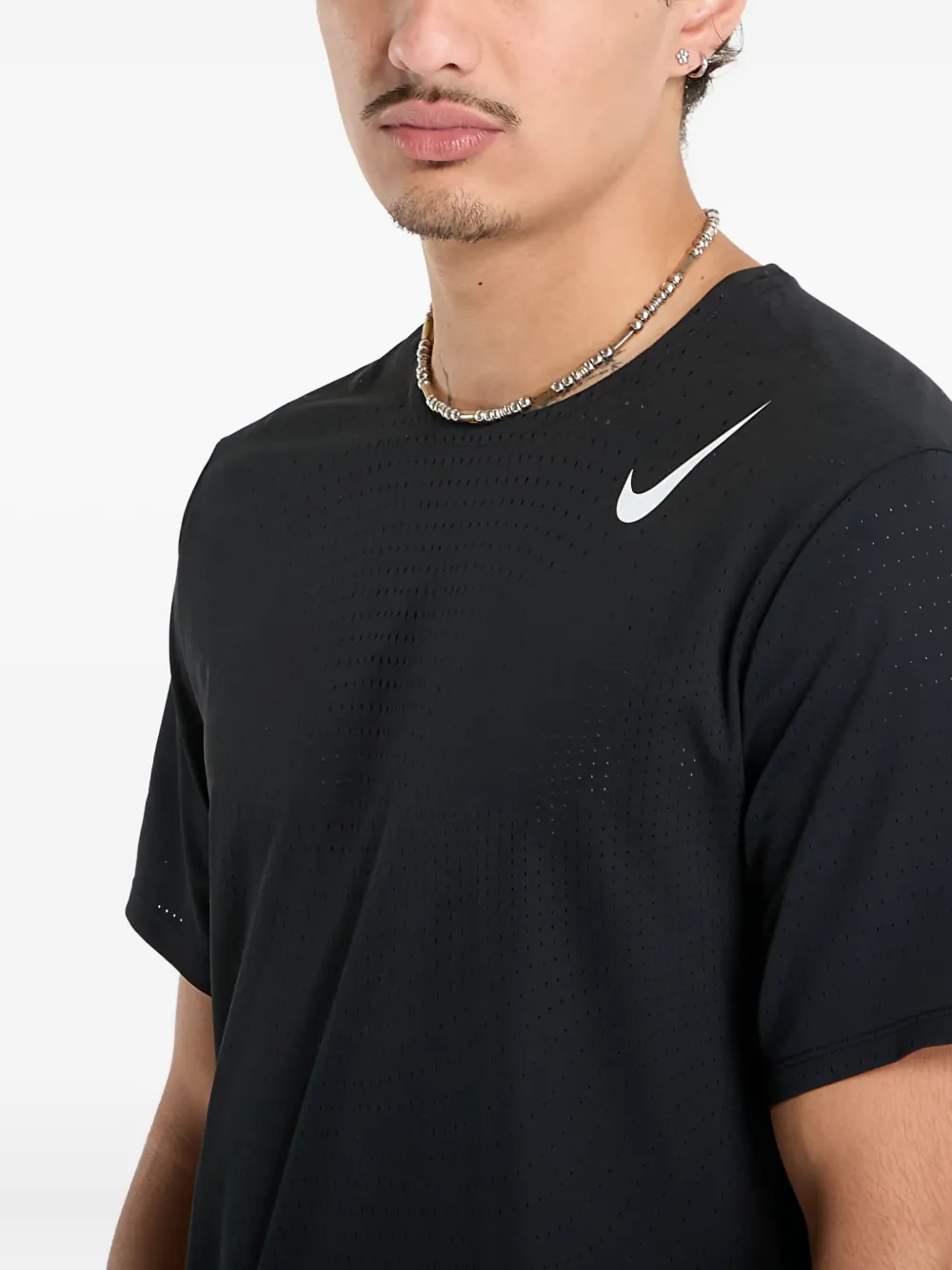 Nike Aeroswift hardlooptop met korte mouwen Zwart