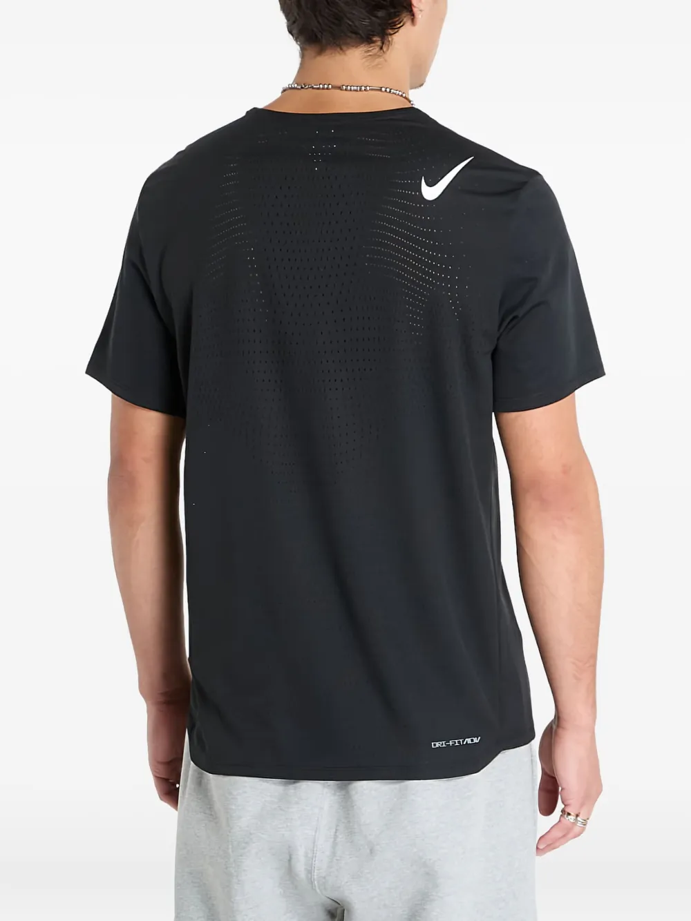 Nike Aeroswift hardlooptop met korte mouwen Zwart