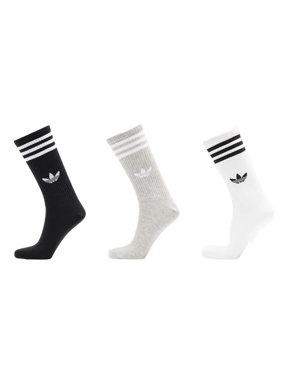 adidas stripes-detail high-crew socks (pack of three) | Grey | Image 1