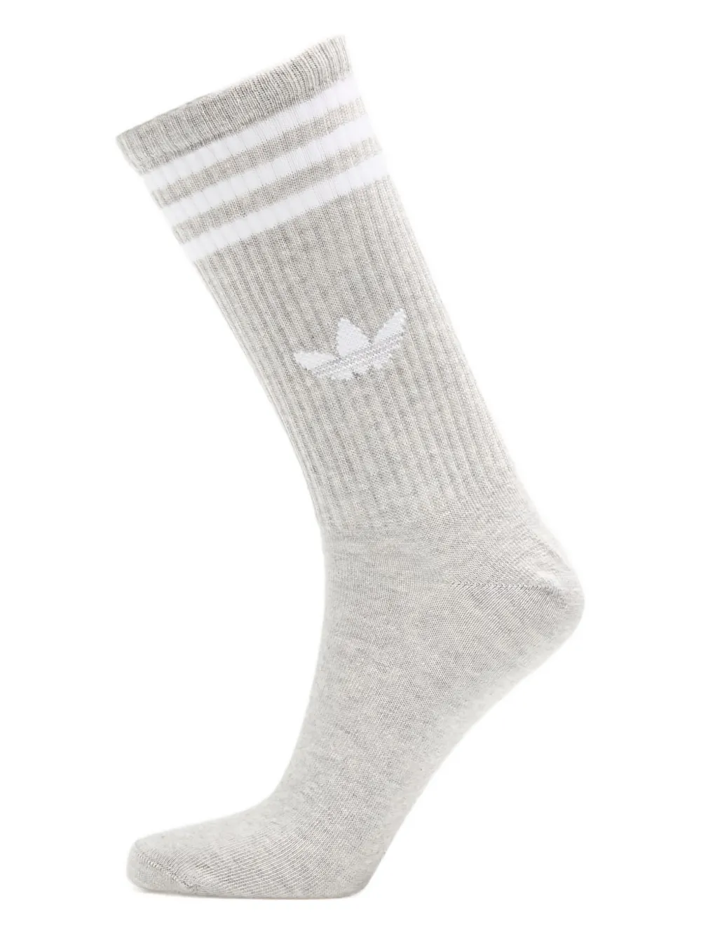 adidas Drie paar hoge sokken met gestreept detail Grijs