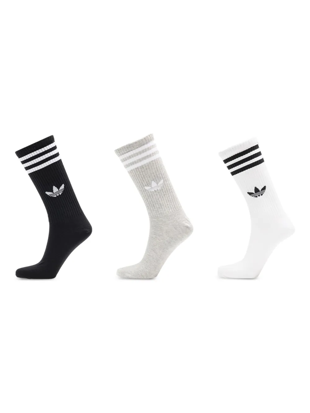 adidas stripes-detail high-crew socks (pack of three) | Grey | Image 1