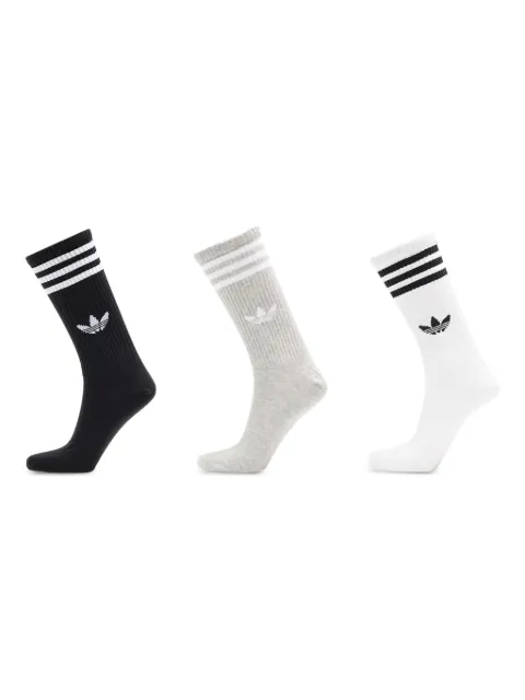 adidas stripes-detail high-crew socks (pack of three)