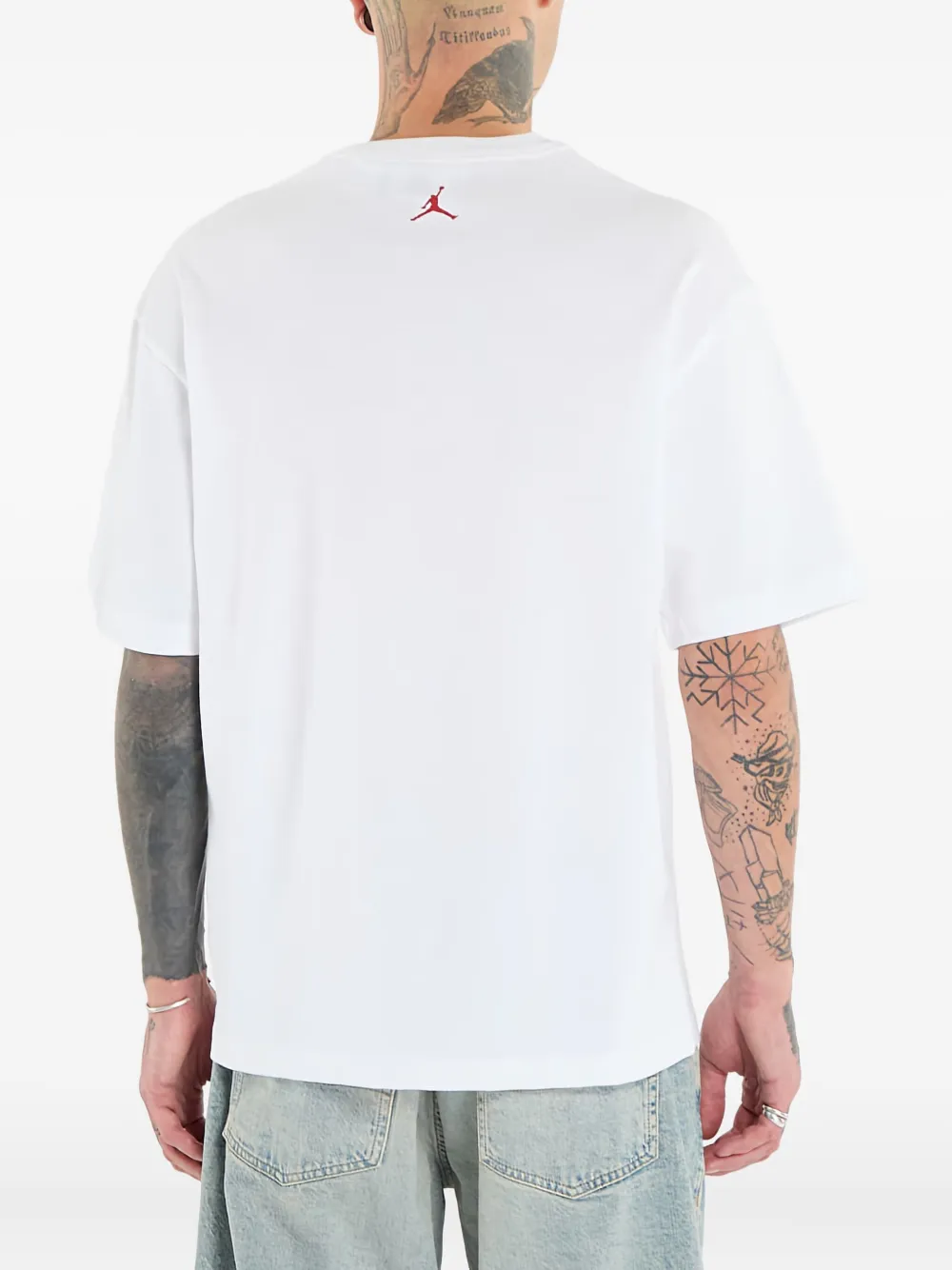 Jordan X Sneaker Patch Cotton T-shirt In White