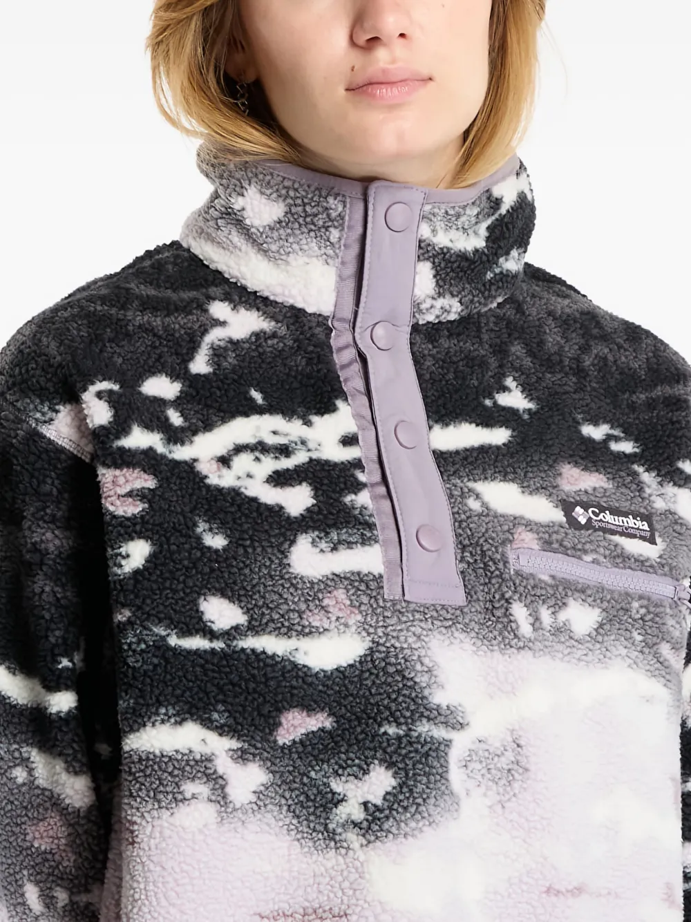 Columbia Helvetia™ II cropped sweater met print Zwart