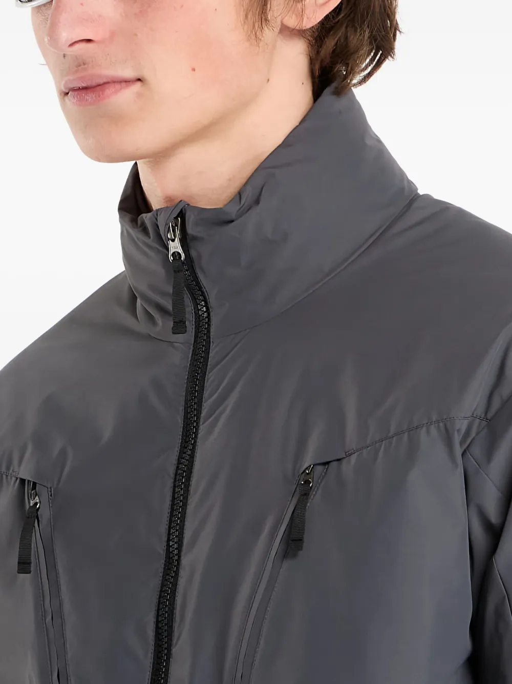 Poutnik By Tilak Continental Zip-fastening Jacket In Gray