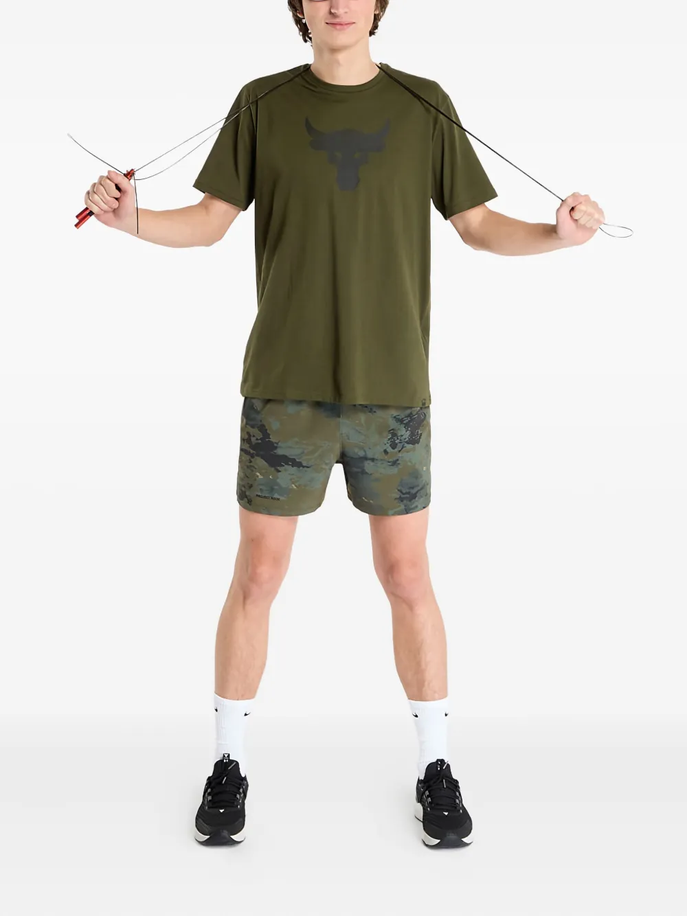 Under Armour Brahma Bull Project Rock T-shirt In Green