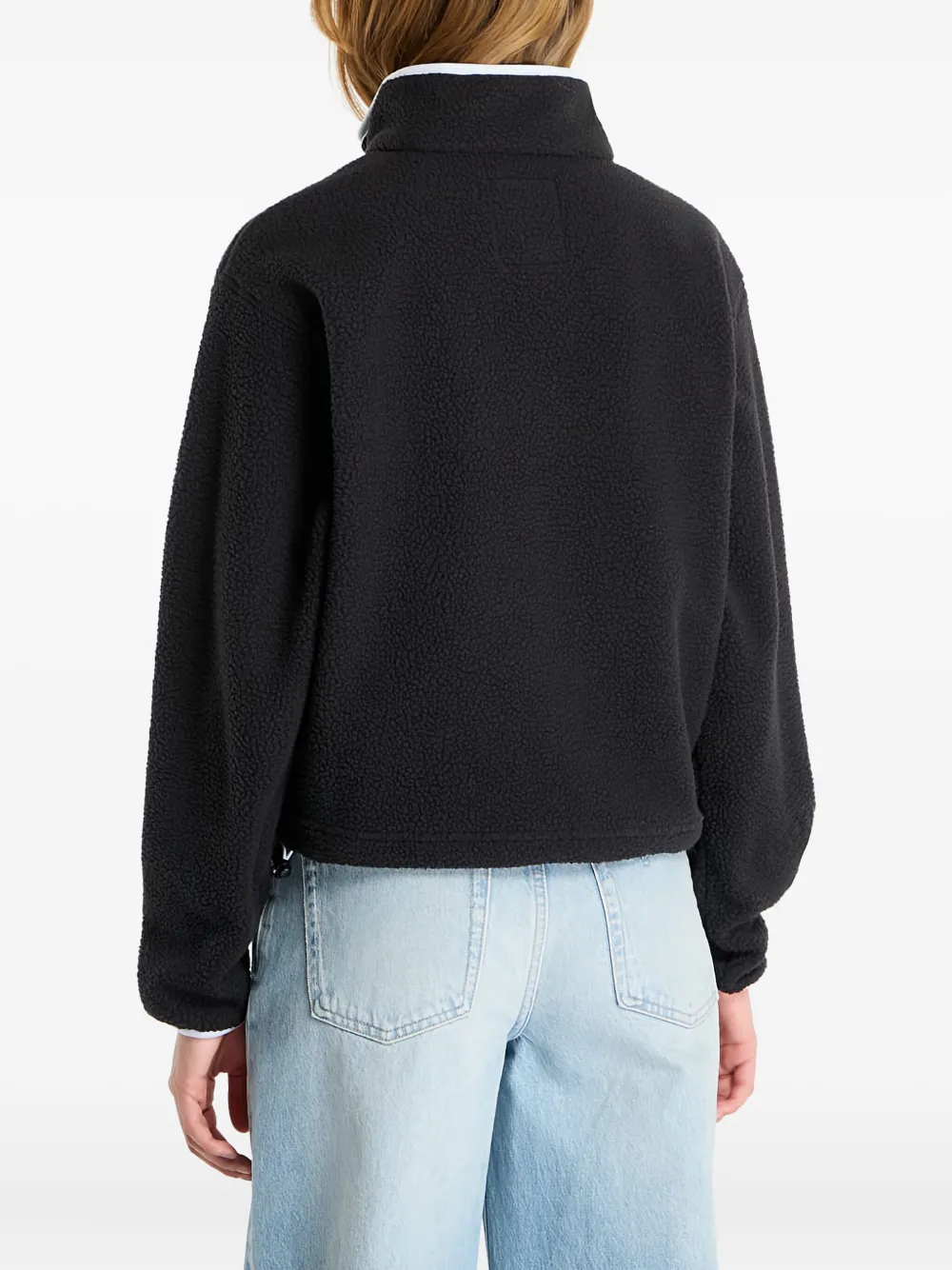 Columbia Half Snap Helvetia™ Ii Fleece Texture Top In Black