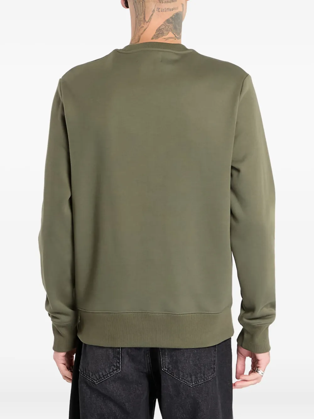 Fred Perry Sweater met geborduurd logo Groen