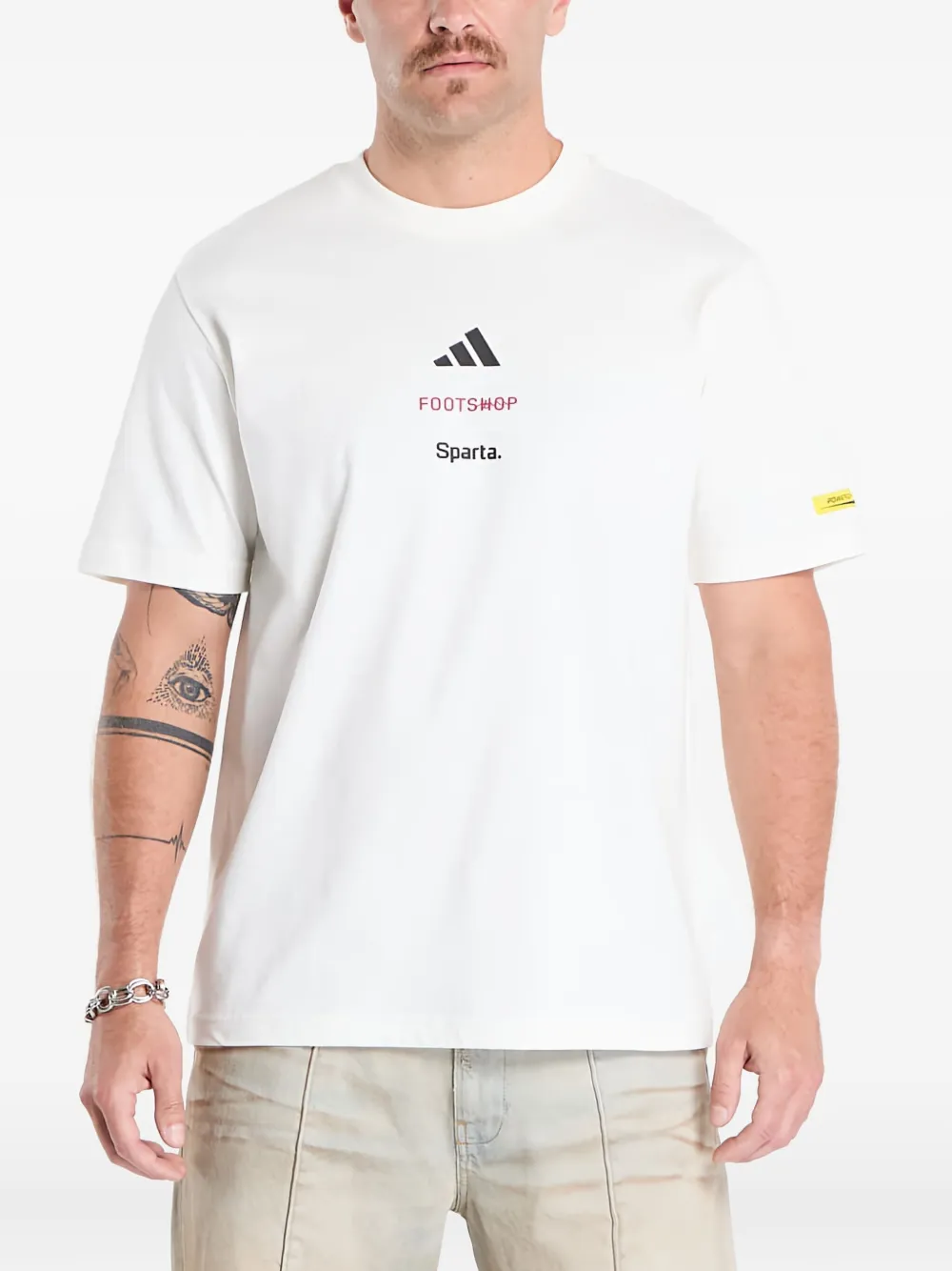 Adidas Originals X Footshop X Sparta Crest T-shirt In White