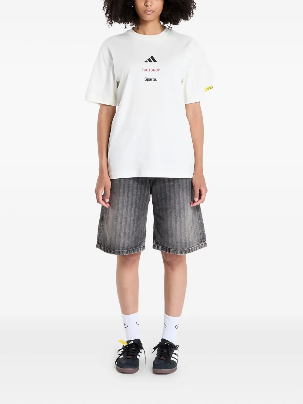 Adidas Originals X Footshop X Sparta Crest T-shirt In White