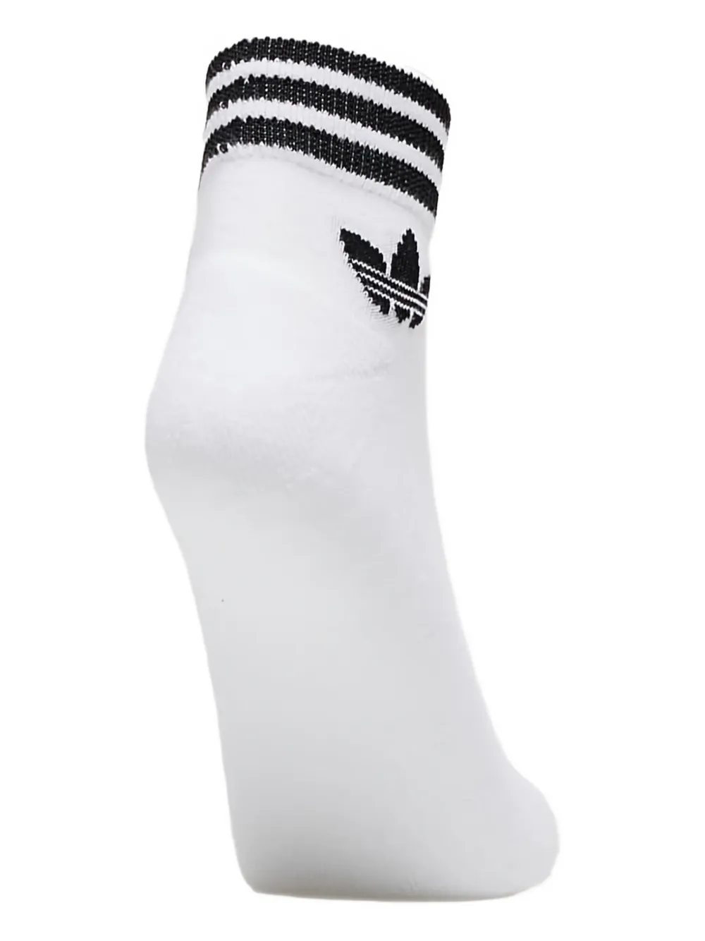 Adidas Originals Island Club Trefoil Striped-ankle Socks (pack Of Three) In Black