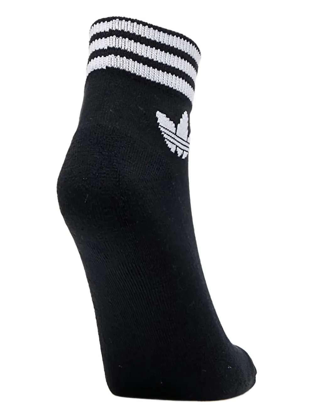 Adidas Originals Island Club Trefoil Striped-ankle Socks (pack Of Three) In Black