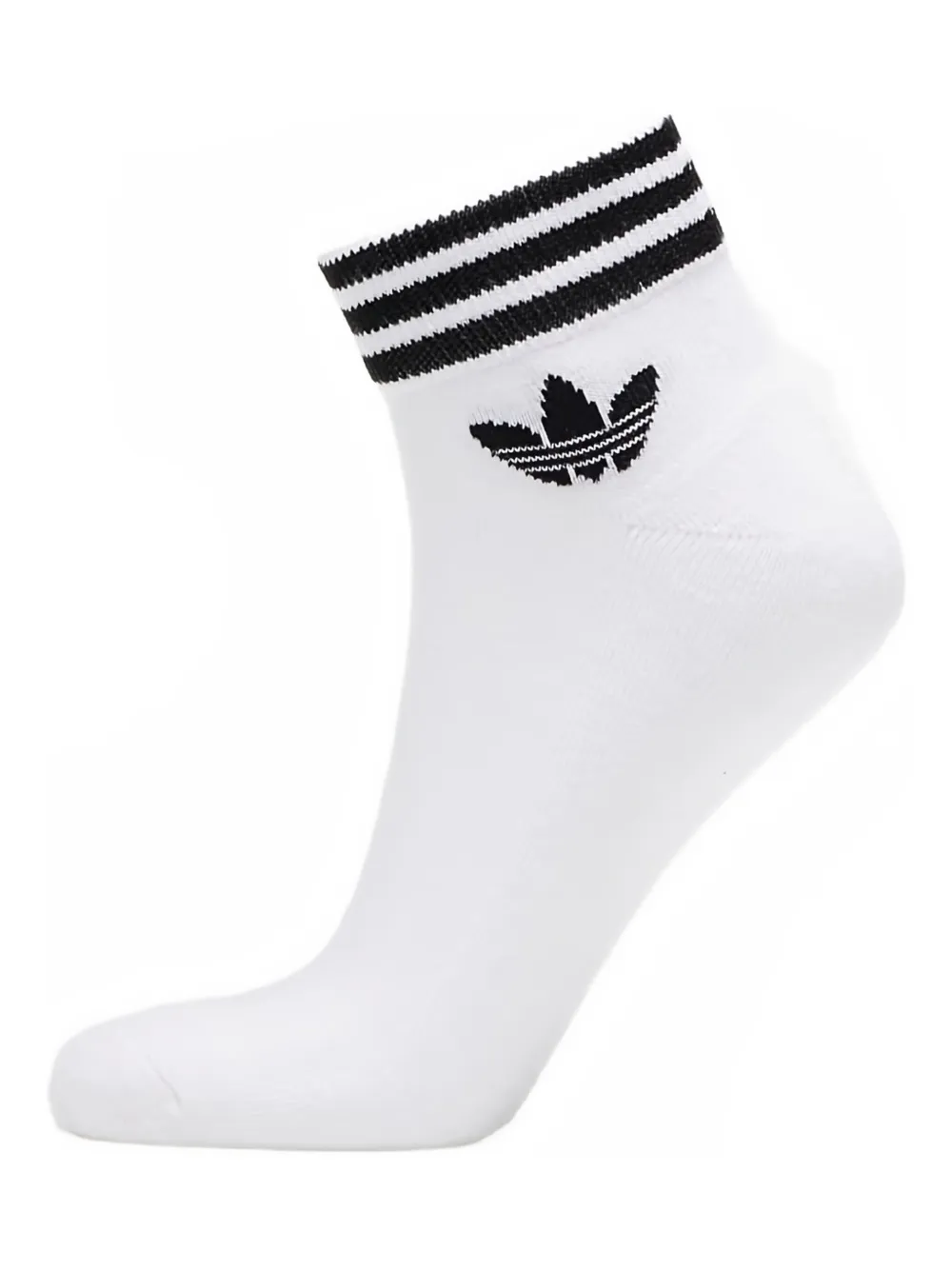 Adidas Originals Island Club Trefoil Striped-ankle Socks (pack Of Three) In Black