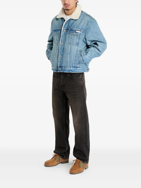 Calvin Klein 90s Sherpa Denim Jacket | Blue | FARFETCH